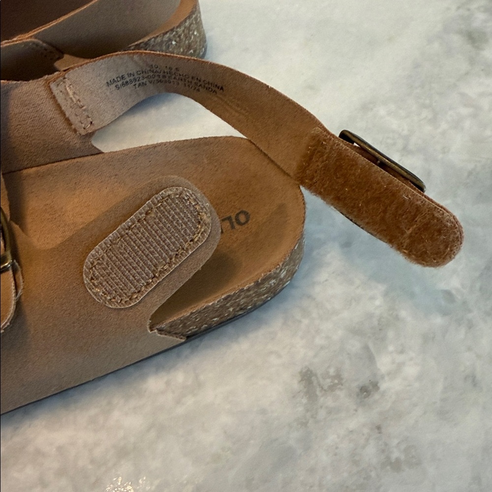 Old Navy Tan Double-Strap Sandals Toddler 10 - Picture 3 of 4